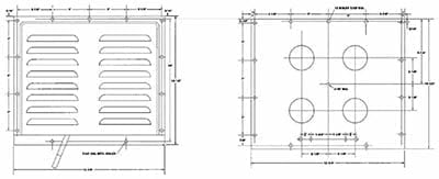 20 multi-purpose ventilators aluminum vent with closure drawing