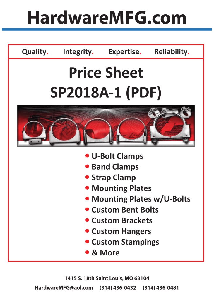 Clamps Price Sheet Cover Image
