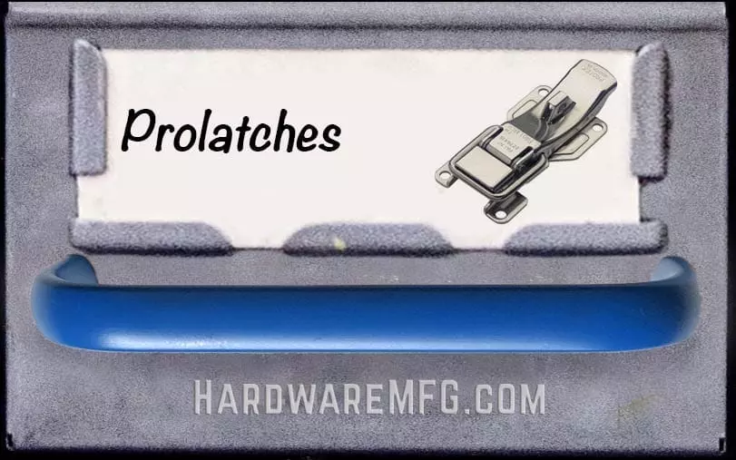 Image of a hardware parts drawer titled: Prolatches