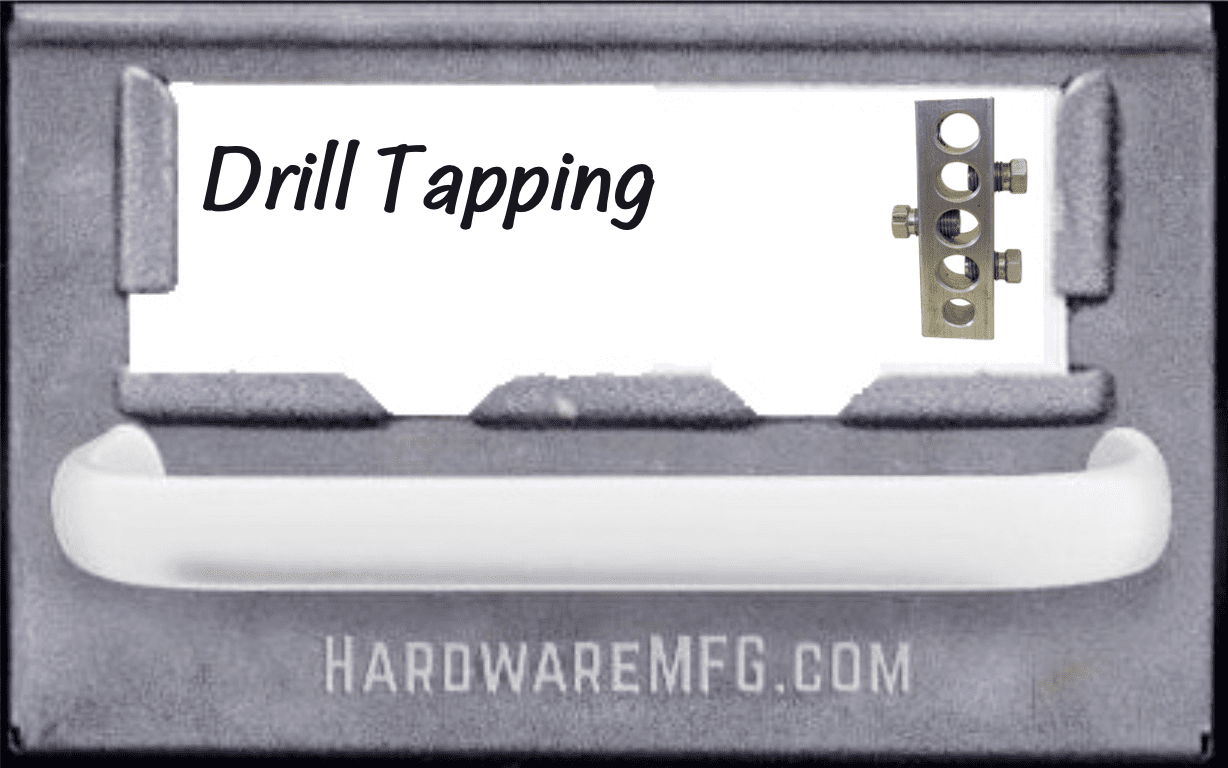 Image of a hardware parts drawer titled: Drill Tapping