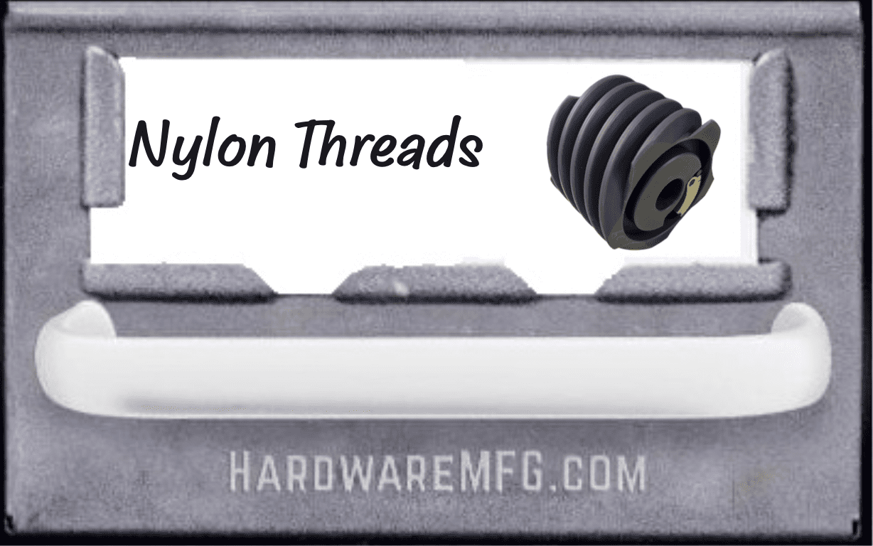 Image of a hardware parts drawer titled: Nylon Threads